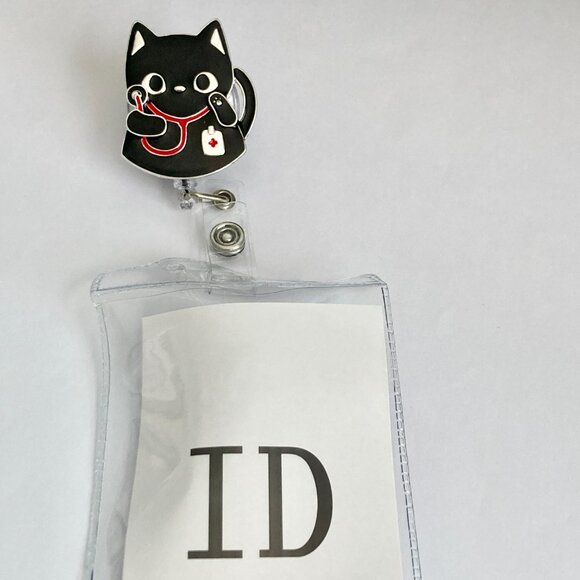Nursing Cat ID Lanyard Badge Holder Retractable Reel RN LPN Graduation Gift - Picture 7 of 11